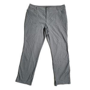 Women’s Lee Straight Leg Mid Rise Wrinkle Free Pants Size 18 Gray Teachercore